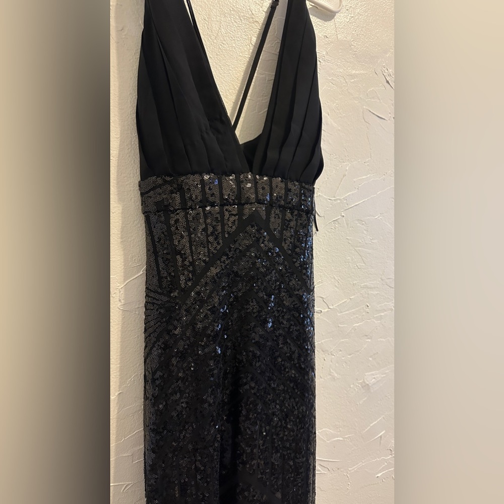 Glamorous Windsor Black Sequin Gown - Size S